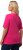 Ulla Popken Double Layer Rounded V-Neck Slim Fit Tee Fuchsia Pink - Majice - 