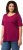 Ulla Popken Double Layer Rounded V-Neck Slim Fit Tee Magnolia Red - Majice - 
