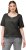 Ulla Popken Cold Dyed Sweetheart Neckline Short Sleeve Tee Graphite Grey - Majice - 