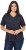 Ulla Popken Lace Trim Short Sleeve Tee Navy Blue - Majice - 