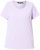 Ulla Popken Ribbed Lettuce Hem Short Sleeve Tee Lavender - Majice - 