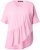 Ulla Popken Asymmetric Flounce Panel Short Sleeve Tee Pink - Majice - 