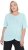 Ulla Popken Antibacterial Short Sleeve Draped Tee Light Turquiose - Majice - 