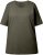 Ulla Popken Basic Round Neck Short Sleeve Relaxed Fit T-Shirt Olive Grey - Majice - 