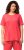 Ulla Popken Essential Round Neck Stretch Tee Dark Coral - Majice - 