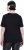 Ulla Popken Satin Trimmed Ribbed Jersey Short Sleeve T-Shirt Black - Majice - 