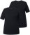 Ulla Popken Scoop Neck Short Sleeve Tee Black - Majice - 