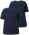 Ulla Popken Scoop Neck Short Sleeve Tee Navy - Majice - 