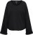 Ulla Popken Rolled Edge Long Sleeve Sweatshirt Black - Puloverji & jopice - 