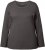 Ulla Popken Basic Round Neck Long Sleeve Slim Fit Cotton Tee Graphite Grey - Majice - 