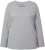 Ulla Popken Basic Round Neck Long Sleeve Slim Fit Cotton Tee Light Grey Melange - Majice - 