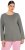 Ulla Popken Basic Round Neck Long Sleeve Slim Fit Cotton Tee Grey - Majice - 