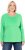 Ulla Popken Basic Round Neck Long Sleeve Slim Fit Cotton Tee Mint Green - Majice - 