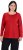 Ulla Popken Basic Round Neck Long Sleeve Slim Fit Cotton Tee Salsa Red - Majice - 
