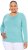 Ulla Popken Basic Round Neck Long Sleeve Slim Fit Cotton Tee Mint - Majice - 