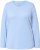 Ulla Popken Basic Round Neck Long Sleeve Slim Fit Cotton Tee Light Blue - Majice - 