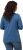 Ulla Popken Basic Round Neck Long Sleeve Slim Fit Cotton Tee Blue Denim - Majice - 