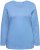 Ulla Popken Basic Round Neck Long Sleeve Slim Fit Cotton Tee Light Cornflower - Majice - 