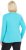 Ulla Popken Basic Round Neck Long Sleeve Slim Fit Cotton Tee Deep Aqua - Majice - 