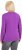 Ulla Popken Basic Round Neck Long Sleeve Slim Fit Cotton Tee Purple - Majice - 