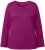 Ulla Popken Basic Round Neck Long Sleeve Slim Fit Cotton Tee Berry - Majice - 