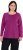 Ulla Popken Basic Round Neck Long Sleeve Slim Fit Cotton Tee Berry - Majice - 