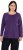 Ulla Popken Basic Round Neck Long Sleeve Slim Fit Cotton Tee Deep Violet - Majice - 