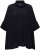 Ulla Popken Sparkling Draped Collared Tee Navy Blue - Natisnjene majice za ženske - 