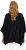 Ulla Popken Sparkling Draped Collared Tee Navy Blue - Natisnjene majice za ženske - 