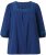 Ulla Popken Embroidered Detail 3/4 Sleeve Tee Dark Blue - Natisnjene majice za ženske - 