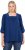 Ulla Popken Embroidered Detail 3/4 Sleeve Tee Dark Blue - Natisnjene majice za ženske - 