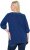 Ulla Popken Embroidered Detail 3/4 Sleeve Tee Dark Blue - Natisnjene majice za ženske - 