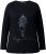 Ulla Popken Holiday Long Sleeve Graphic Tee Black - Natisnjene majice za ženske - 