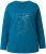 Ulla Popken Holiday Long Sleeve Graphic Tee Teal - Natisnjene majice za ženske - 