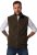 JP1880 Fleece Vest Stand-up Collar Brown - Jakne - Moške bunde za Močnejše Postave