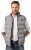 JP1880 Quilted Vest Outdoor Stand-up Collar Grey - Jakne - Moške bunde za Močnejše Postave