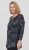 Scandinavian Caramel Triangles Tunic Dark Blue - Natisnjene majice za ženske - 