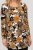 Scandinavian Caramel Flower Petals Tunic Orange and Brown - Natisnjene majice za ženske - 