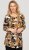 Scandinavian Caramel Flower Petals Tunic Orange and Brown - Natisnjene majice za ženske - 
