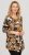 Scandinavian Caramel Flower Petals Tunic Orange and Brown - Natisnjene majice za ženske - 