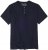 Adamo Silas Regular fit Serafino T-shirt Navy - Kratke Majice - Moške kratke majice za močnejše postave