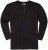 Adamo Sven Regular fit Serafino Long sleeve T-shirt Black - Kratke Majice - Moške kratke majice za močnejše postave