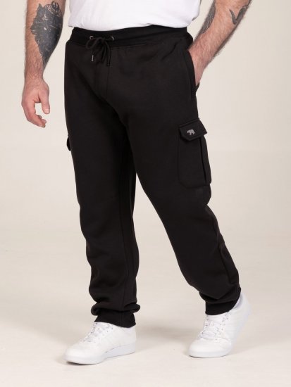 D555 Dexter 1 Cargo Jogger With Bear Embroidery TALL Črna - TALL trenirke - TALL trenirke za visoke moške