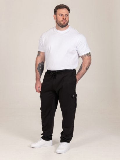 D555 Dexter 1 Cargo Jogger With Bear Embroidery TALL Črna - TALL trenirke - TALL trenirke za visoke moške
