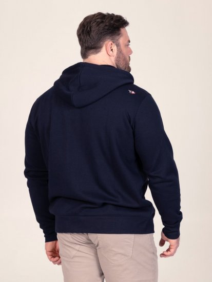 D555 Hector Adventurer Printed Zip Through Hoody Mornarska - Puloverji & jopice - Moški Puloverji & Jopice za Močnejše Postave