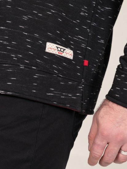 D555 Chandler Reno 1/4 Zip Neck Sweatshirt With Bear Logo Črna - Puloverji & jopice - Moški Puloverji & Jopice za Močnejše Postave