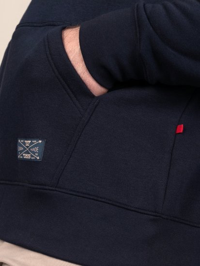 D555 Hector Adventurer Printed Zip Through Hoody Mornarska - Puloverji & jopice - Moški Puloverji & Jopice za Močnejše Postave