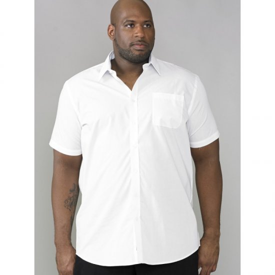 D555 Delmar Easy Iron-Shirt White - Srajce - Moške srajce za Močnejše Postave