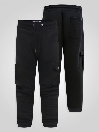 D555 Dexter 1 Cargo Jogger With Bear Embroidery TALL Črna - TALL trenirke - TALL trenirke za visoke moške