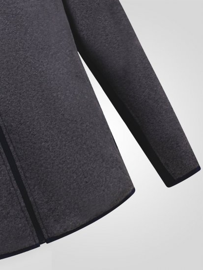 D555 Conrad Detachable Hood Bonded Fleece Zip Through Hoody TALL Mornarska - TALL puloverji - TALL puloverji in jopice s kapuco